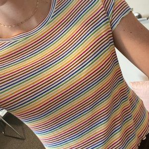 AEO Soft & Sexy Ribbed Lettuce-Edge Baby T-shirt